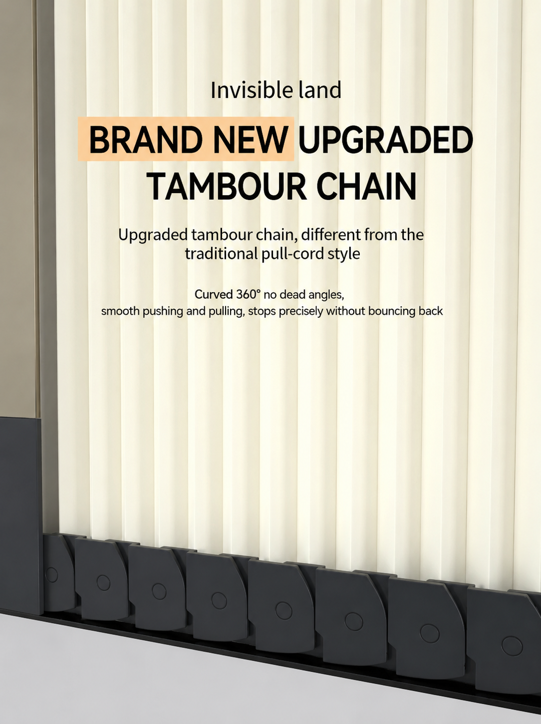 Chain-operated Honeycomb Sliding Door Shade